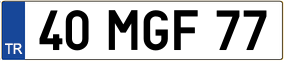 Trailer License Plate